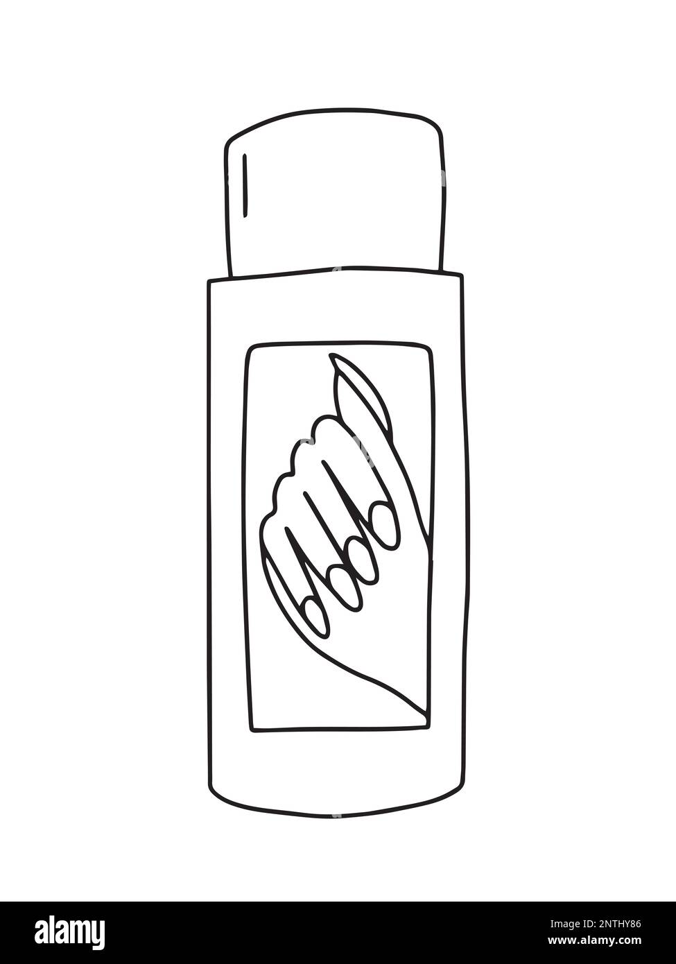 Gel-Politentferner-Vektorskizze des Röhrchens Stock Vektor