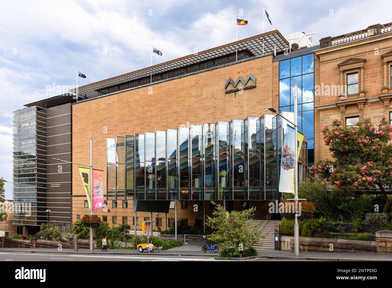 Der moderne Eingang zum Australian Museum in Sydney Stockfoto