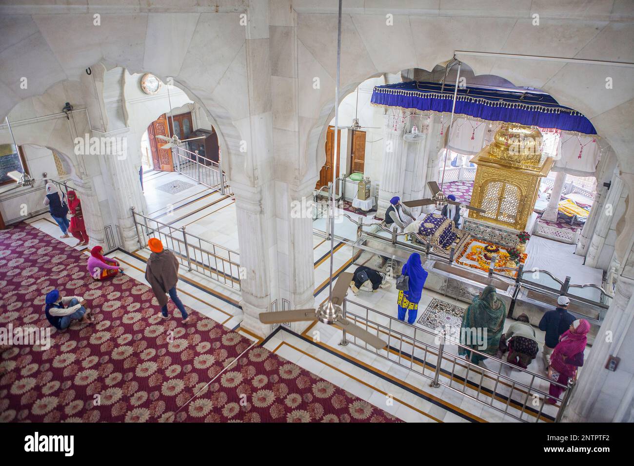 Innere des Goldenen Tempel, Amritsar, Punjab, Indien Stockfoto