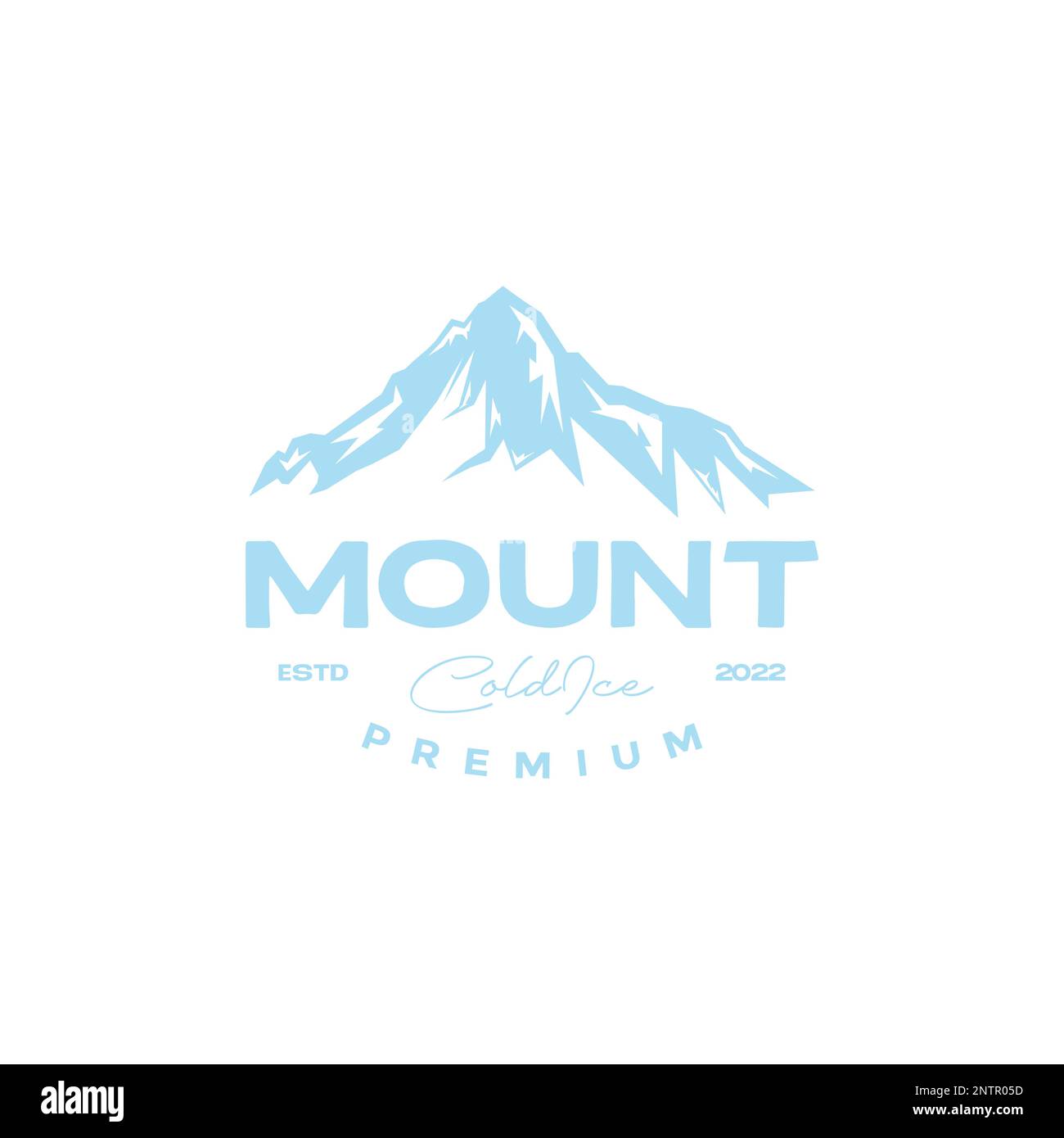 Mount Ice berg Cold Nature Vintage Logo-Design-Vektor Stock Vektor