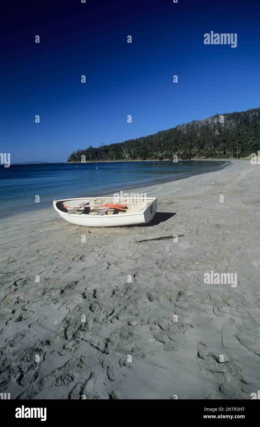 Australien, Tasmanien, South Bruny, captian Cooks Landeplatz in Adventure Bay, cooktown. Stockfoto