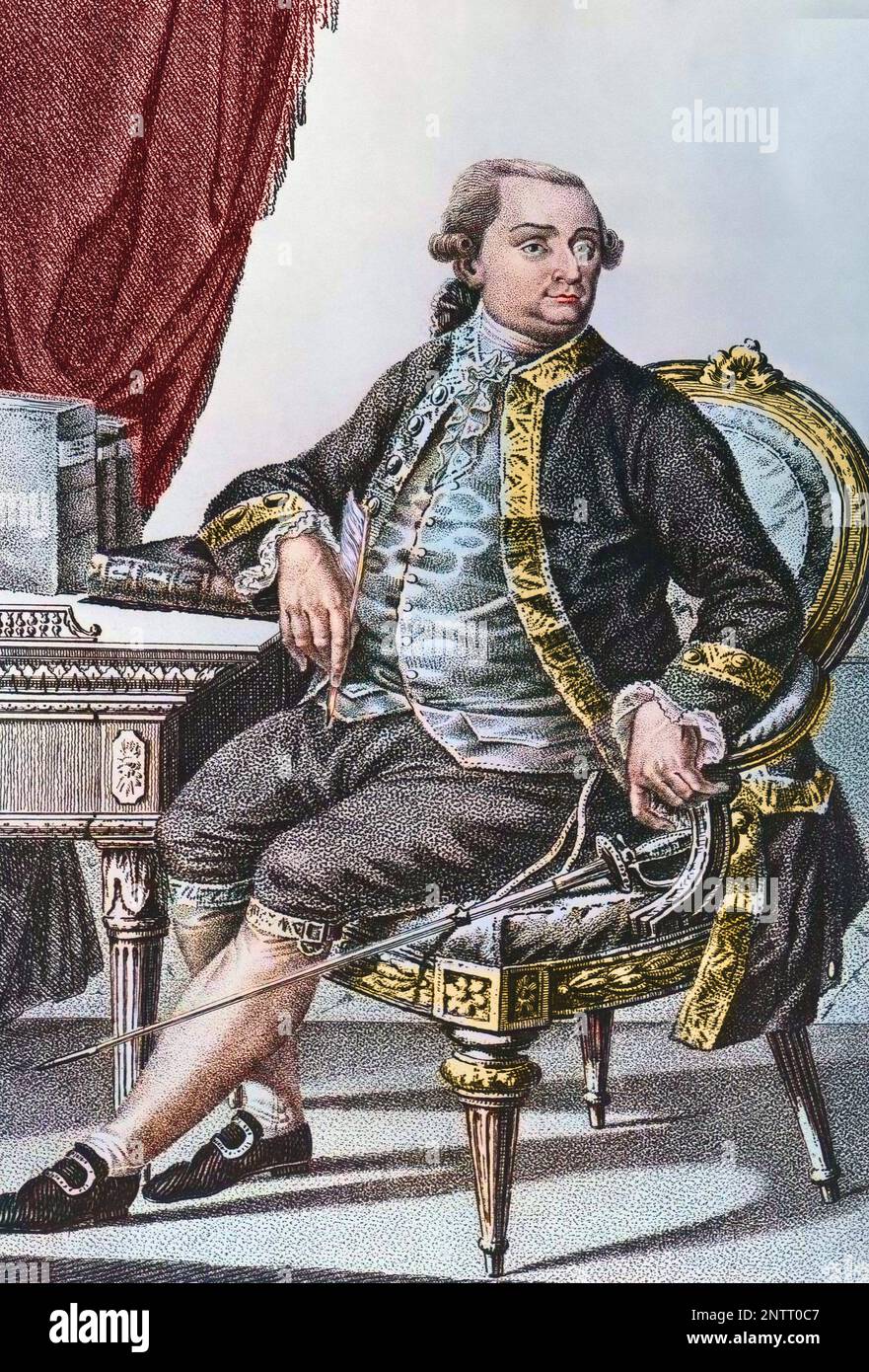 Portrait de Cesare Bonesana, marquis de Beccaria (1738 - 1794), juriste italien. Stockfoto