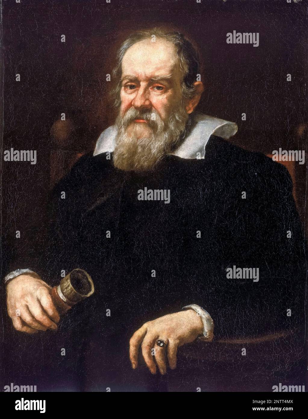 Galileo (1564-1642) (Galileo Galilei), italienischer Astronome, Physiker und Ingenieur, Ölporträt auf Leinwand von Justus Sustermans, 1636-1640 Stockfoto