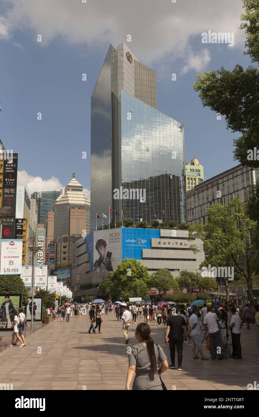 Einkaufsviertel in Shanghai, China Stockfoto