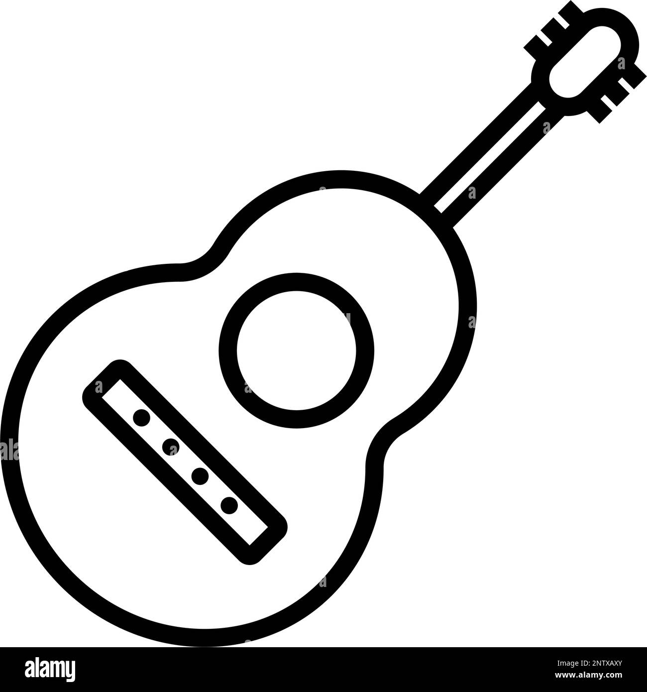 Gitarrensymbol. Gitarristen-Ikone. Bearbeitbarer Vektor. Stock Vektor