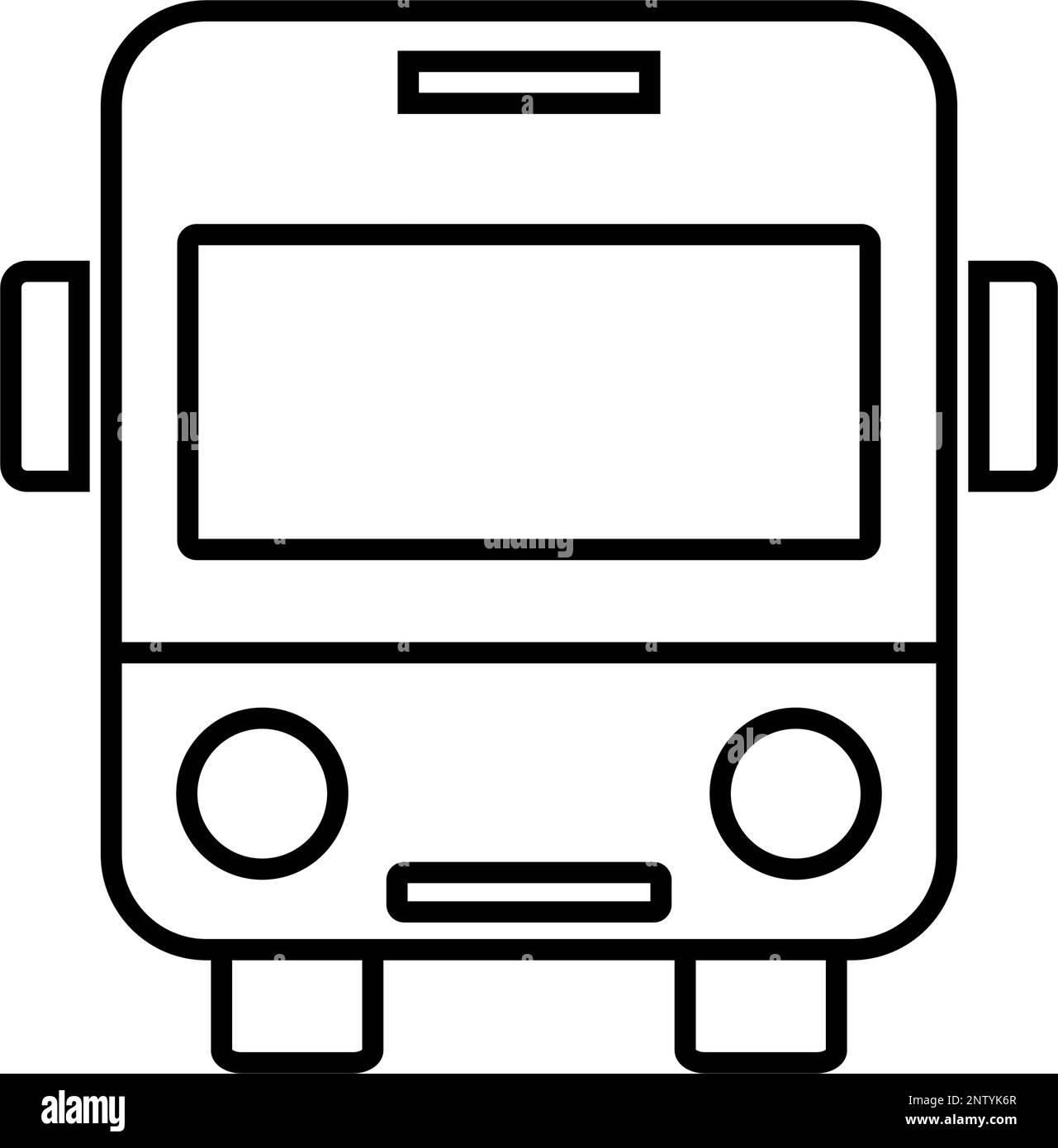 Einfaches Bussymbol. Fahrzeug. Bearbeitbarer Vektor. Stock Vektor