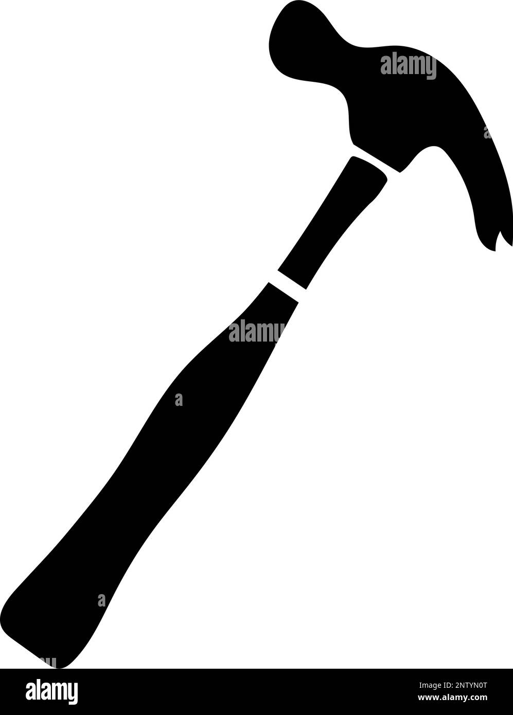 Silhouettensymbol für einfachen Klauenhammer. Bearbeitbarer Vektor. Stock Vektor