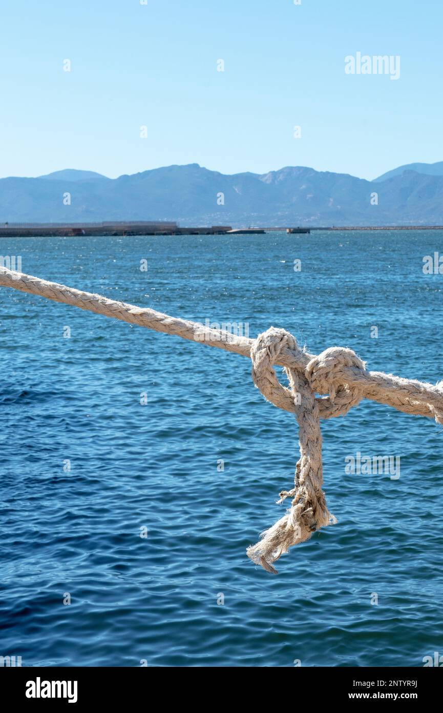 Ein Marineknoten, Cagliari, Sardinien, Italien Stockfoto
