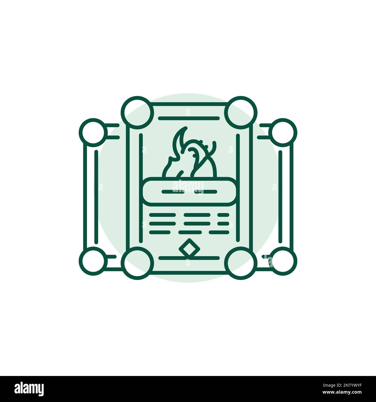 Symbol für die Farblinie der Gamefi-Karten. Digitale Kryptografie. Piktogramm für Webseite. Stock Vektor