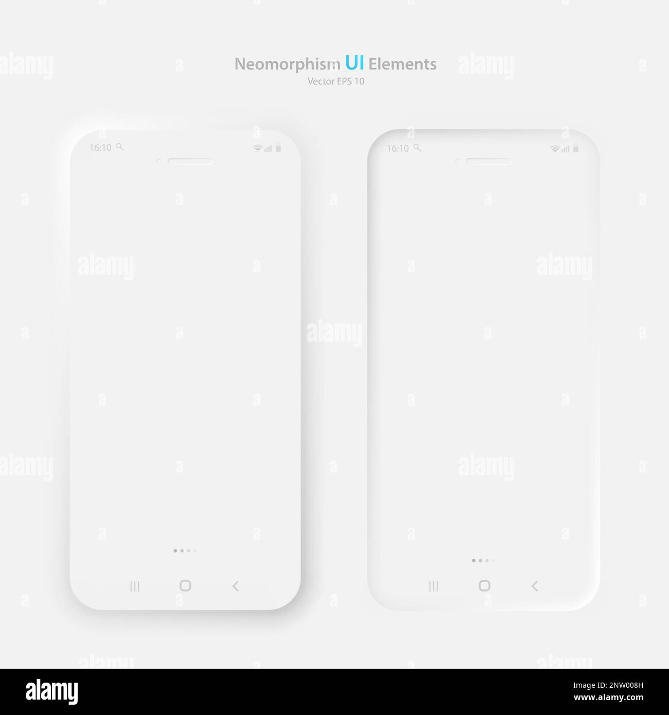 Benutzeroberflächenelemente für eine mobile Anwendung. Eine Reihe von Benutzeroberflächensymbolen. Stock Vektor
