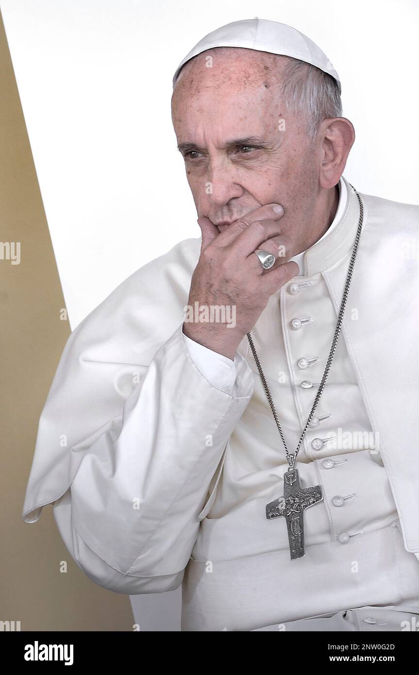 13. Mrz 2023 Markiert 10 Jahre Papst Franziskus. Im Bild: Papst