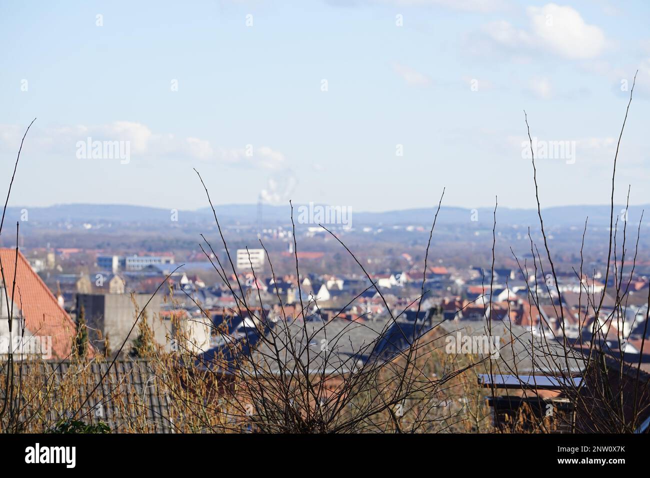 Bielefeld von oben Stockfoto