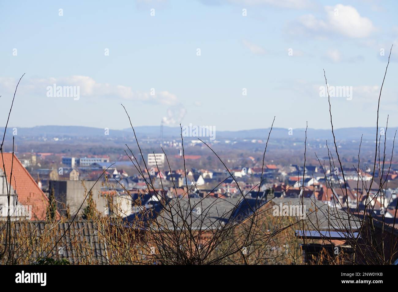 Bielefeld von oben Stockfoto