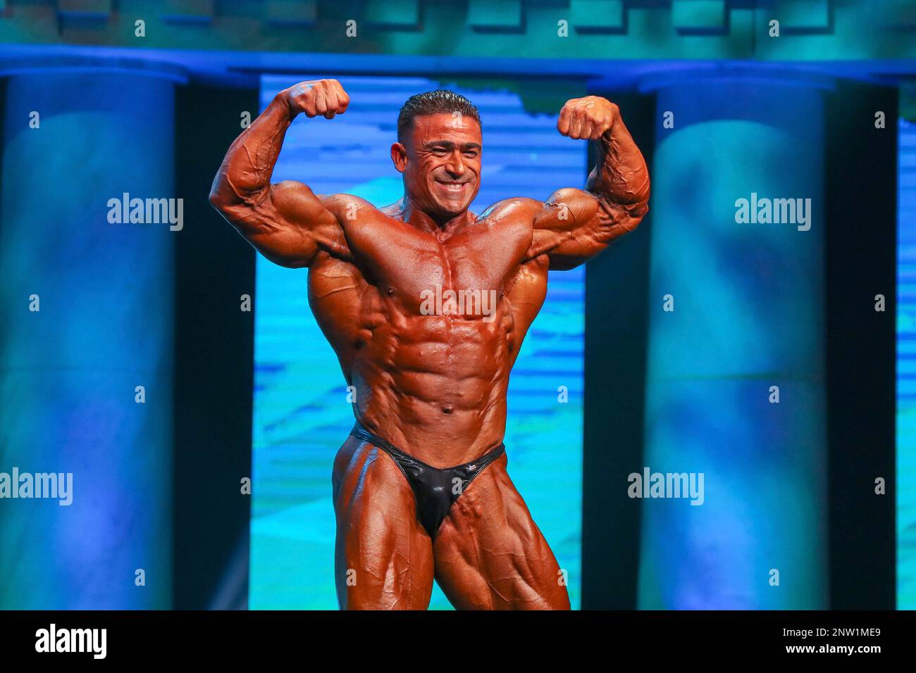 COLUMBUS, OH - MARCH 02: Kamal Elgargni (1) competes in the Arnold Classic 212 as part of the Arnold Sports Festival on March 2, 2018, at the Greater Columbus Convention Center in Columbus, OH. (Photo by Frank Jansky/Icon Sportswire) (Icon Sportswire via AP Images) Stockfoto
