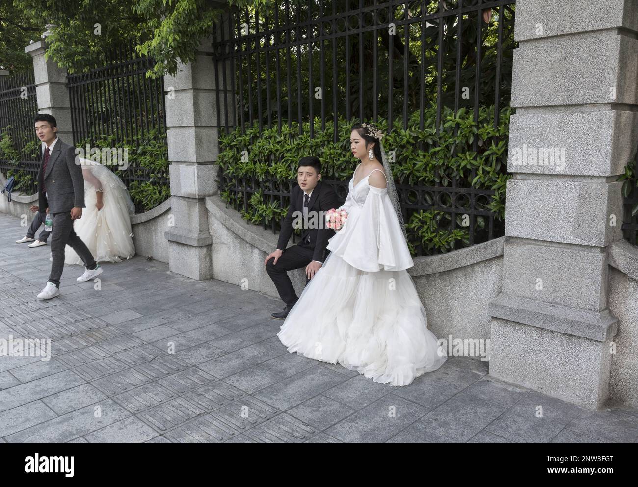 Hochzeitspaare in Shanghai Stockfoto