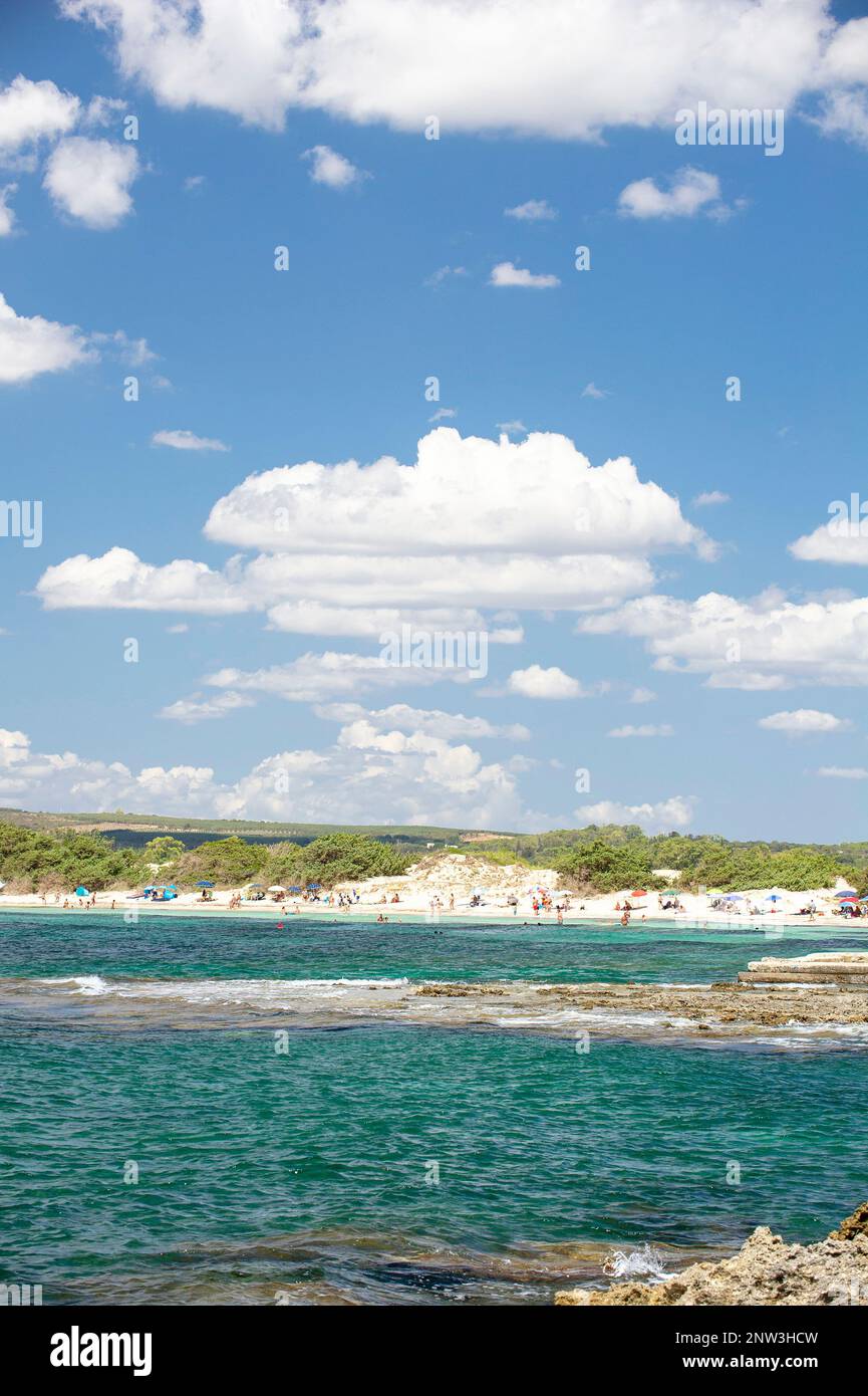 Punta Cacata Beach, am Ionischen Meer Stockfoto
