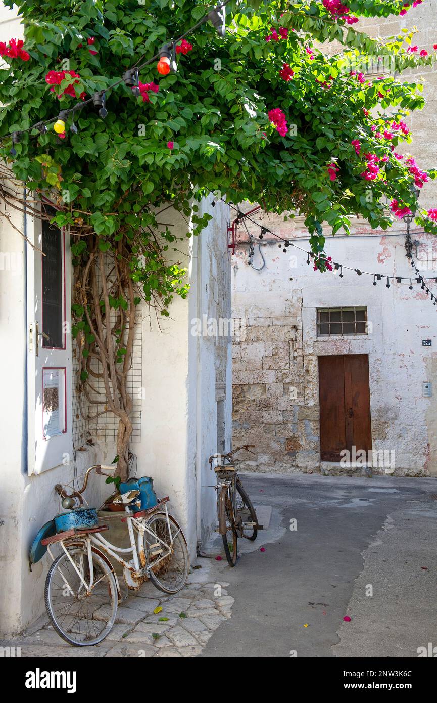 Eine ruhige Ecke in Manduria, Apulien, Italien Stockfoto
