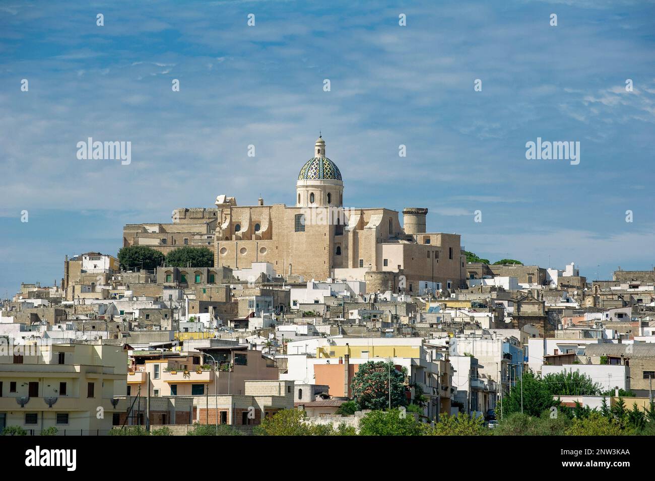 Blick auf Oria, Apulien, Italien Stockfoto