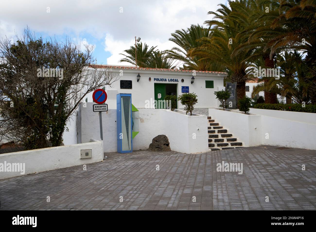 policia örtliche Polizeistation San Bartolome Lanzarote, Kanarische Inseln, Spanien Stockfoto