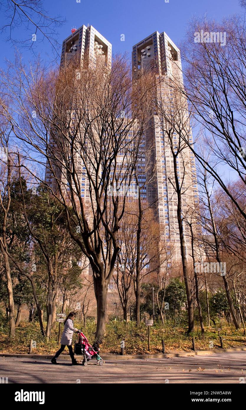 Metropolitan Regierung von Tokio Gebäude, Bezirk Shinjuku, Tokio, Japan, Asien Stockfoto