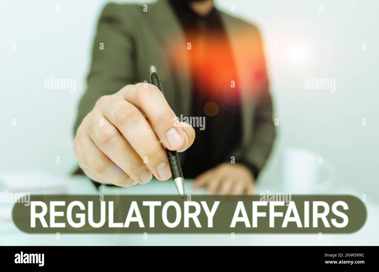 Schreiben Anzeigen Text Regulatory Affairs, Business Idea der Wunsch der Regierungen, die öffentliche Gesundheit zu schützen Stockfoto