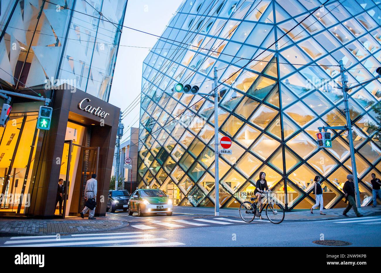 Prada-Geschäft, Architekten Herzog & De Meuron und Cartiere Geschäft. Aoyama.Tokyo.Japan Stockfoto