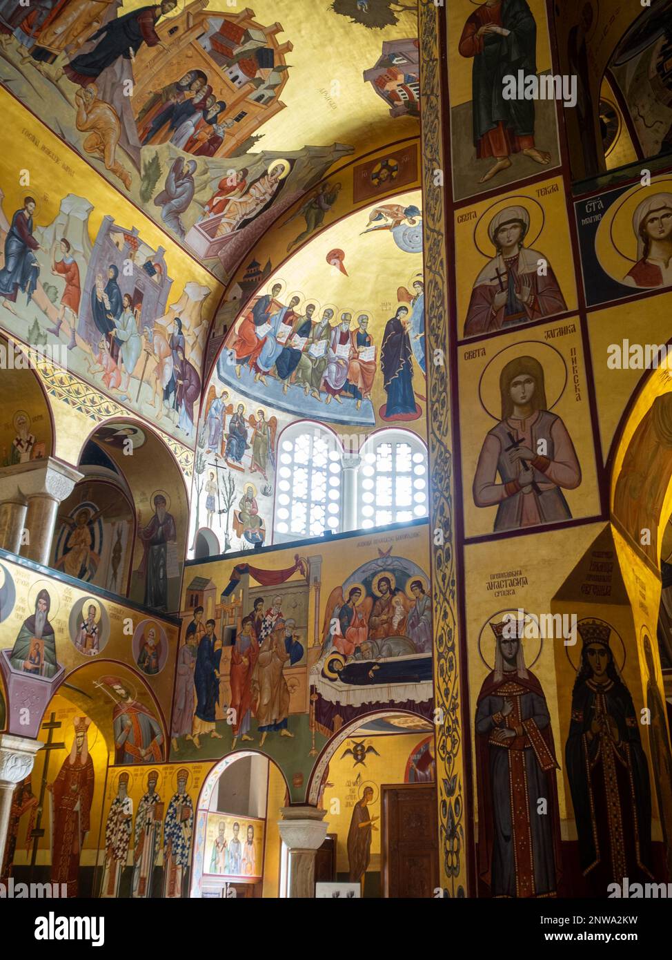 Fresken der Kathedrale der Auferstehung Christi, Podgorica Stockfoto