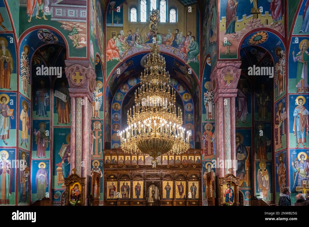 Innenansicht von Sts. Cyril- und Methodius-Kirche, Ljubljana, Slowenien Stockfoto