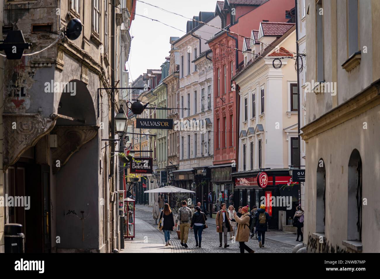 Straßen in Ljubljana, Slowenien Stockfoto