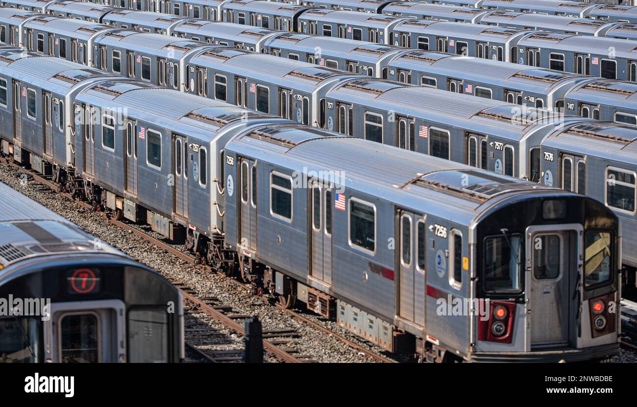 U-Bahn-Station in Queens - Reisefotografie Stockfoto