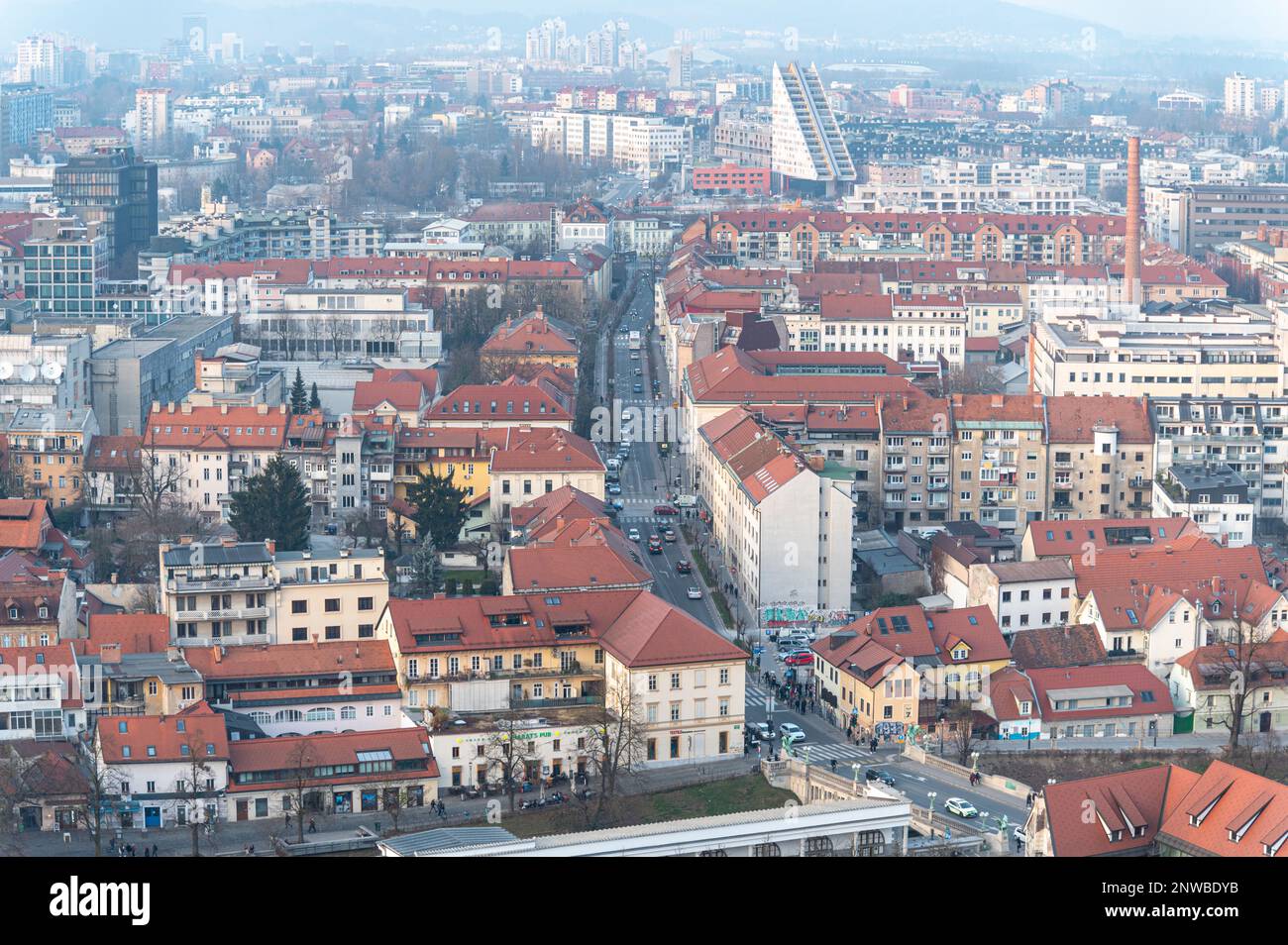 Blick vom Schloss Ljubljana, Ljubljana, Slowenien Stockfoto