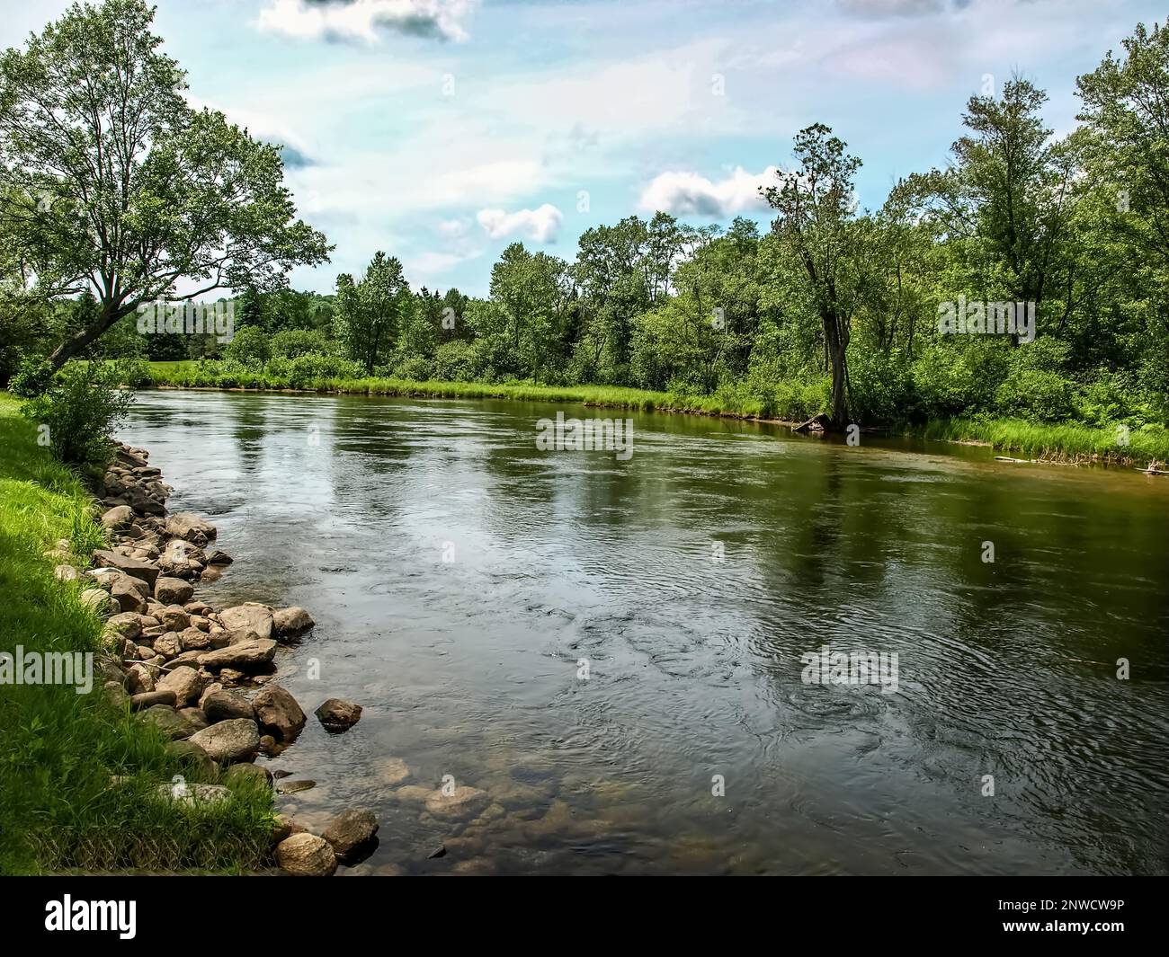 Wunderschöne Flusslandschaft von Haliburton, ON, Kanada Stockfoto