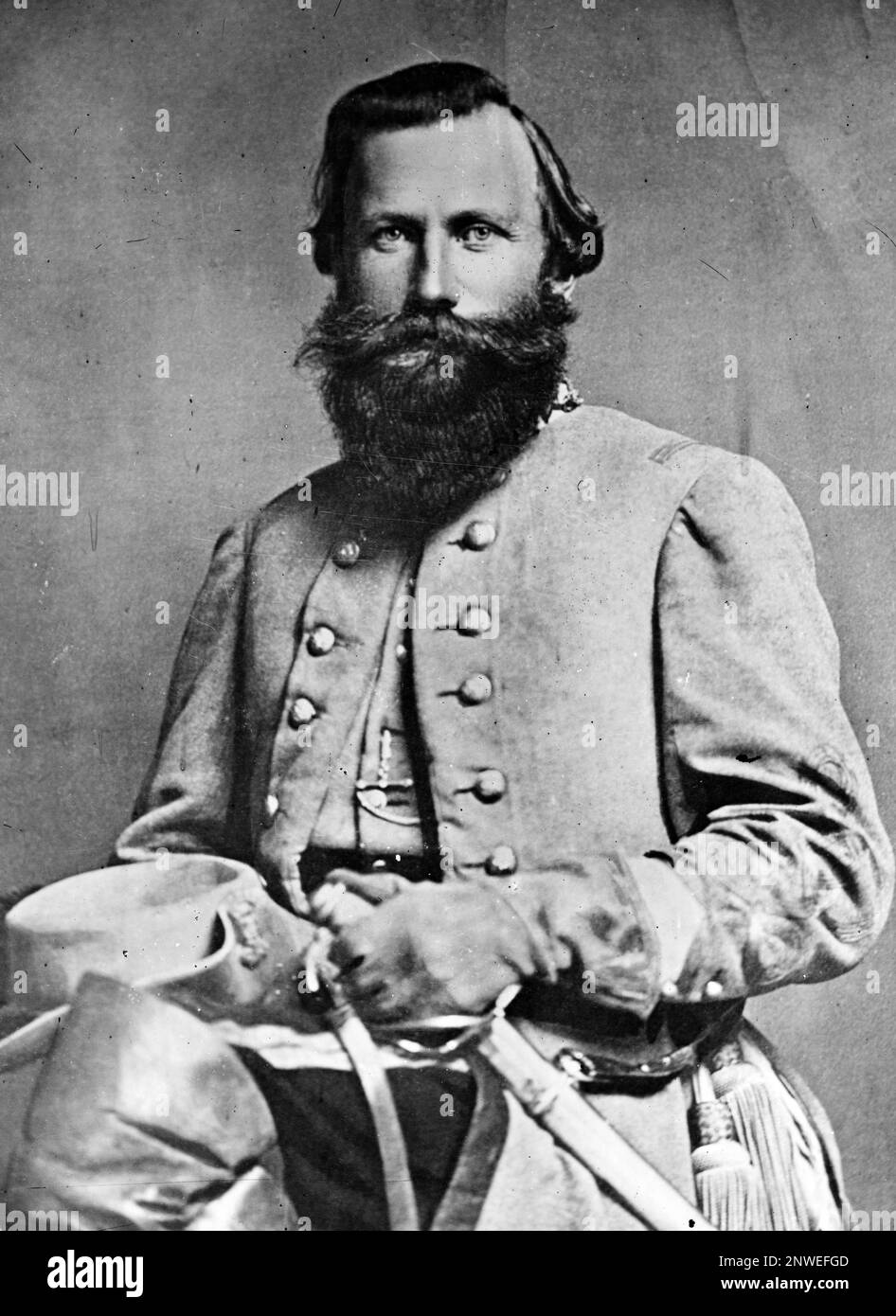 Jeb Stuart, James Ewell Brown „Jeb“ Stuart (1833-1864), Offizier der US-Armee, General der Confederate States Army während des Amerikanischen Bürgerkriegs. Stockfoto
