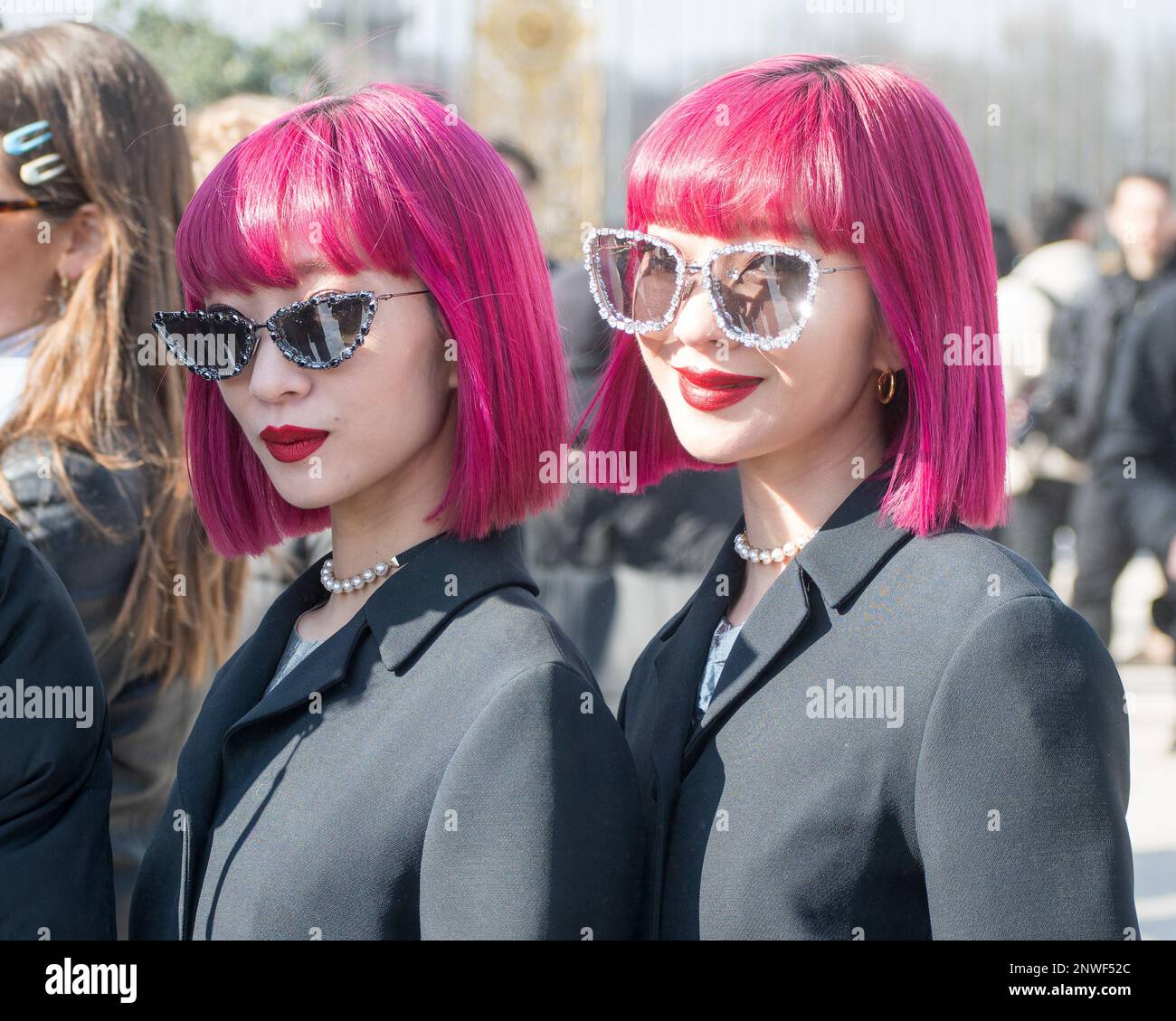 Paris, Frankreich, 28/02/2023. Amiaya posiert auf der Dior Womenswear Herbst/Winter 2023 Show PARIS FASHION WEEK - FEBRUAR 28 2023 Stockfoto