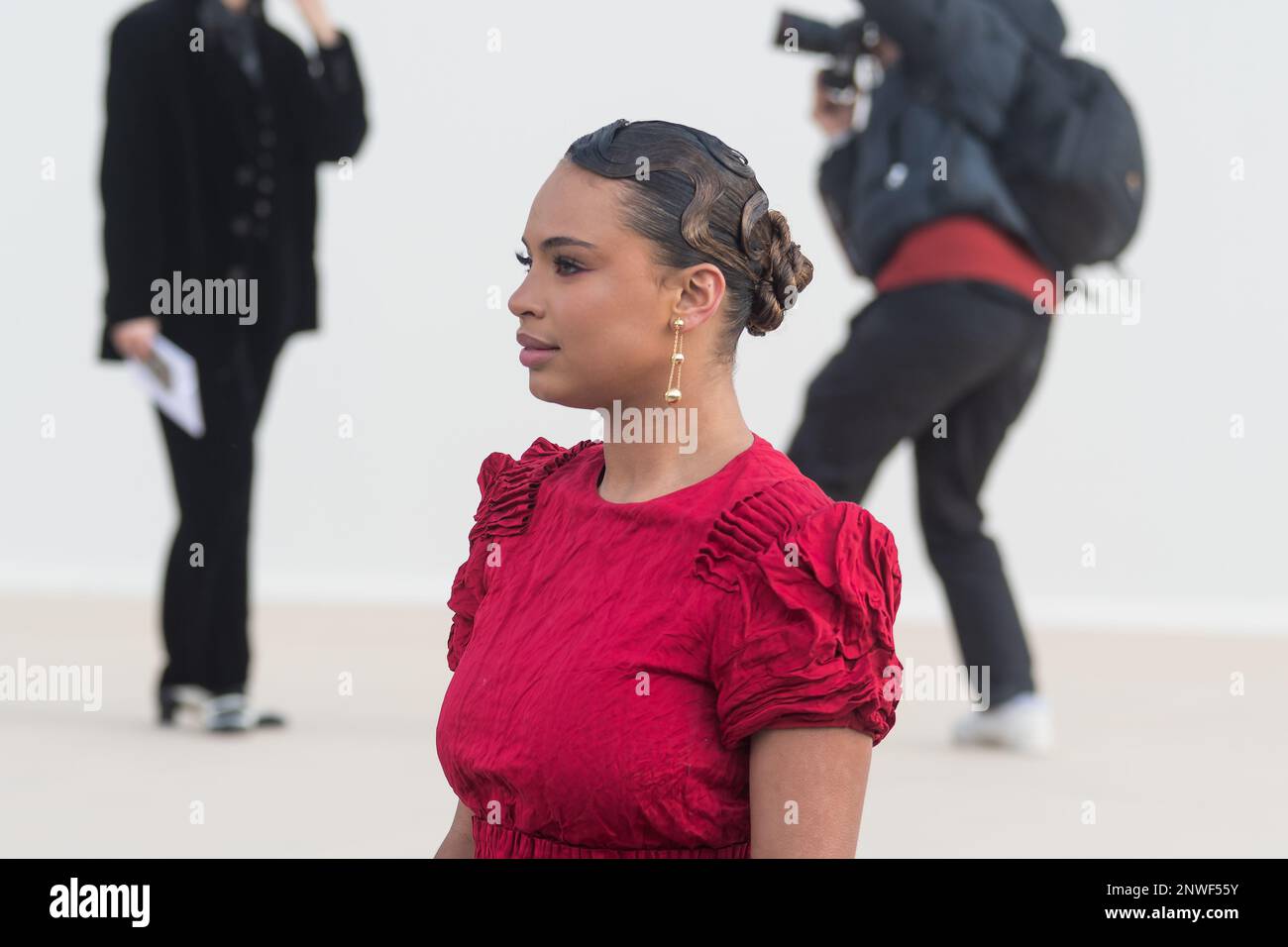 Paris, Frankreich, 28/02/2023. Paola Locatelli bei der Dior Frauenbekleidung Herbst/Winter 2023 Show PARIS FASHION WEEK - FEBRUAR 28 2023 Stockfoto