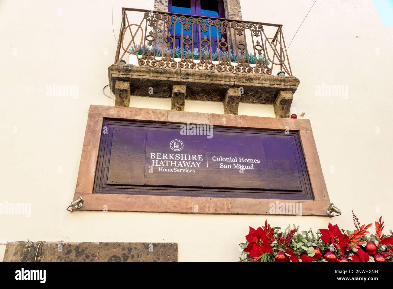 San Miguel de Allende Guanajuato Mexico, historisches Zentrum von Historico Central, Berkshire Hathaway HomeServices Immobilienbüro, Außenansicht, b Stockfoto