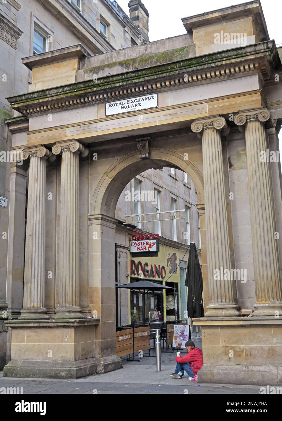 The Art Déco Rogano Oyster Bar - Royal Exchange Square, Merchant City, 11 Exchange Place, Glasgow, Schottland, UK, G1 3AN Stockfoto