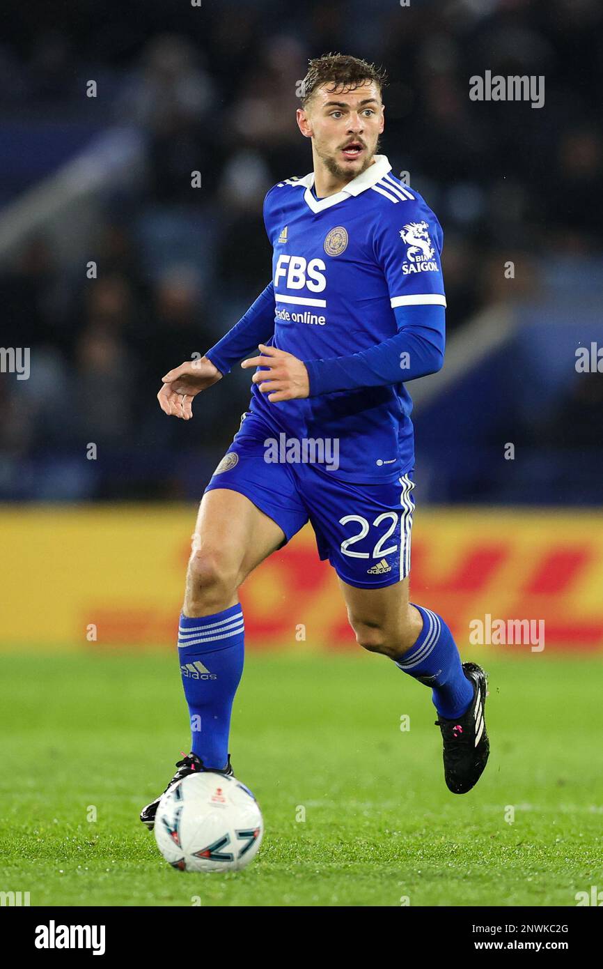 Kiernan Dewsbury-Hall of Leicester City während des Emirates FA Cup Fifth Round Match Leicester City vs Blackburn Rovers at King Power Stadium, Leicester, Vereinigtes Königreich, 28. Februar 2023 (Foto von Nick Browning/News Images) in , am 2/28/2023. (Foto von Nick Browning/News Images/Sipa USA) Stockfoto