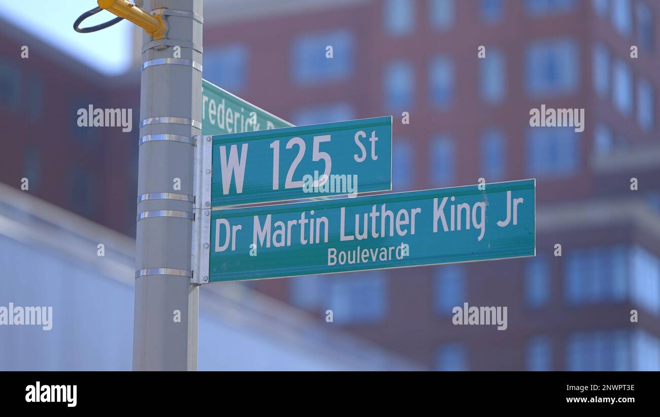 Dr. Martin Luther King Jr Boulevard in Harlem - Straßenfotografie Stockfoto