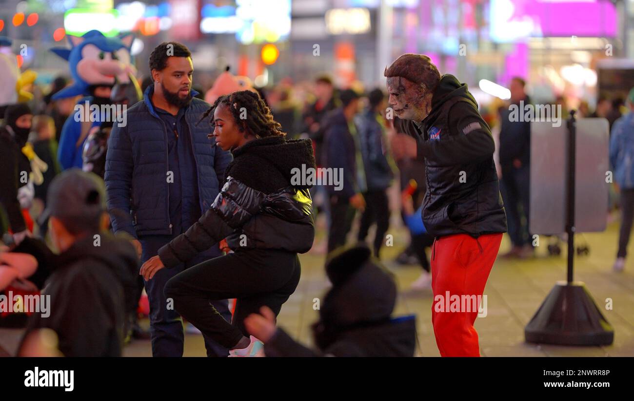 Street Artists am Times Square - NEW YORK CITY, USA - 14. FEBRUAR 2023 Stockfoto