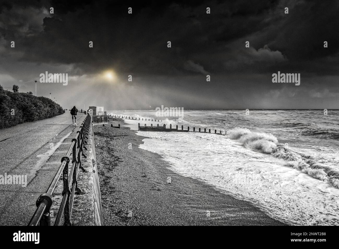 EASTBOURNE, East Sussex/UK - 21. Oktober: Ende des Sturms Brian Racing Vergangenheit Eastbourne, East Sussex am 21. Oktober 2017 Stockfoto