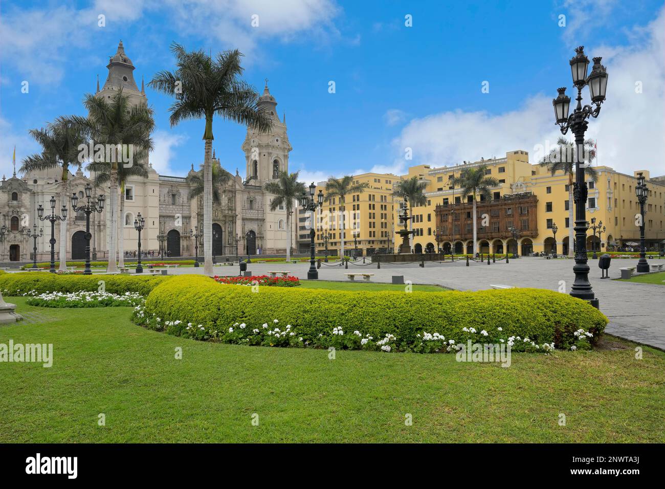 Basilika Metropolitanische Kathedrale von Lima, Plaza de Armas, Lima, Peru Stockfoto