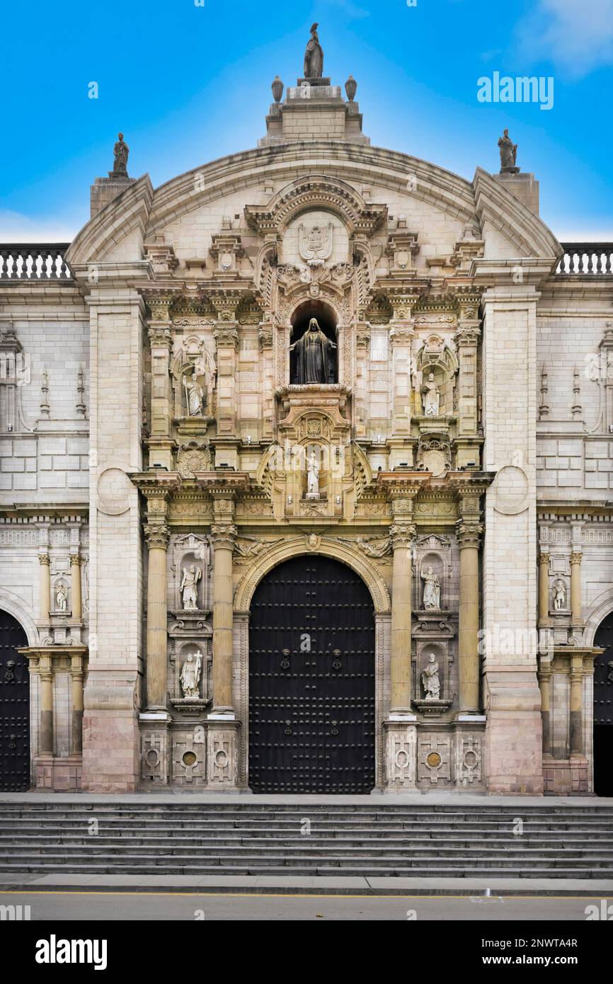 Basilika Metropolitanische Kathedrale von Lima, Peru Stockfoto