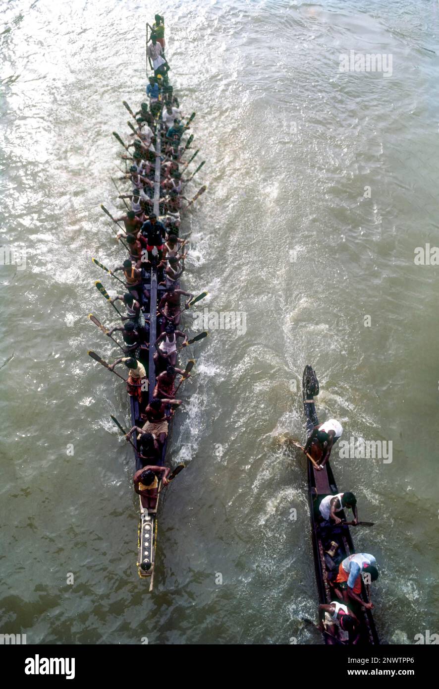 Bootsrennen in Payippad bei Haripad Kerala, Indien, Asien Stockfoto