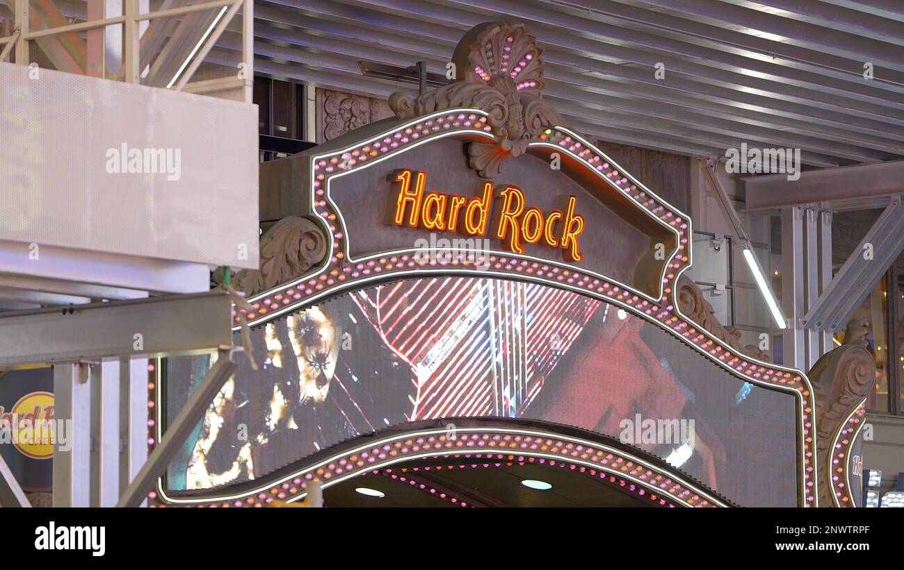 Hard Rock Cafe am Times Square New York - NEW YORK CITY, USA - 14. FEBRUAR 2023 Stockfoto
