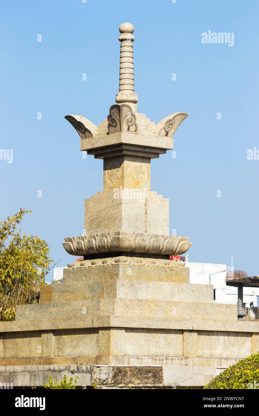 Japanischer Tempel Stupa, Bodh Gaya, Bihar, Indien Stockfoto