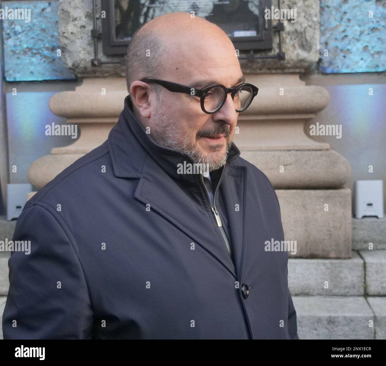 Gennaro Sangiuliano Kulturminister vor der Eröffnungsfeier Bergamo brescia Kulturhauptstadt 2023 Stockfoto