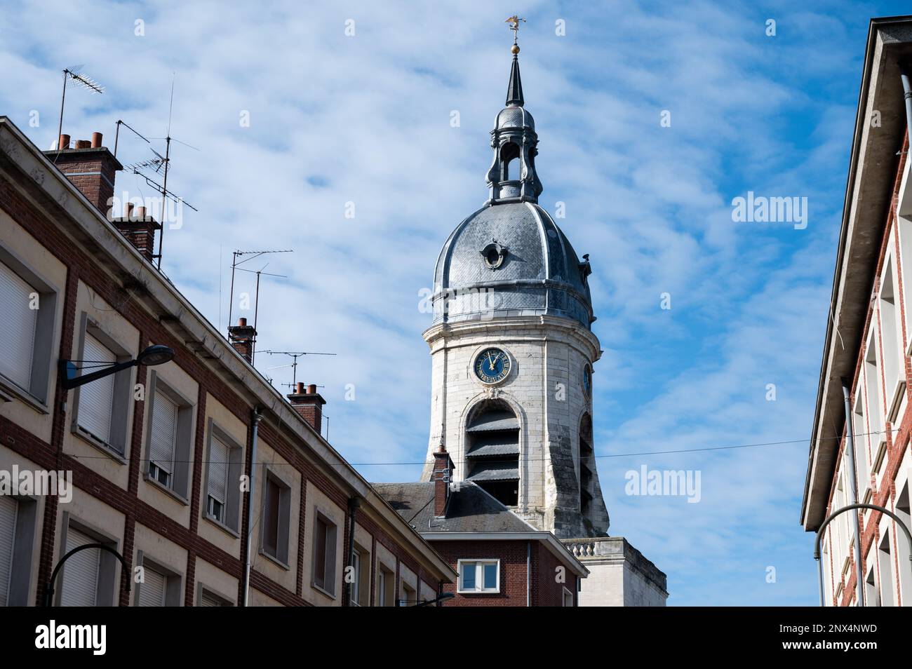 Der Glockenturm der Beffroi d'Amiens in Amiens, Frankreich Stockfoto
