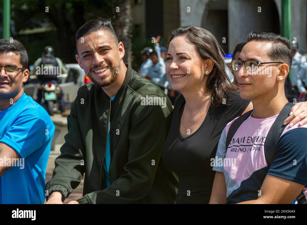 Maria Corina Machado, venezolanische Politikerin, ehemalige Stellvertreterin der venezolanischen Nationalversammlung. Kandidat in den venezolanischen Oppositionsvorwahlen für t Stockfoto