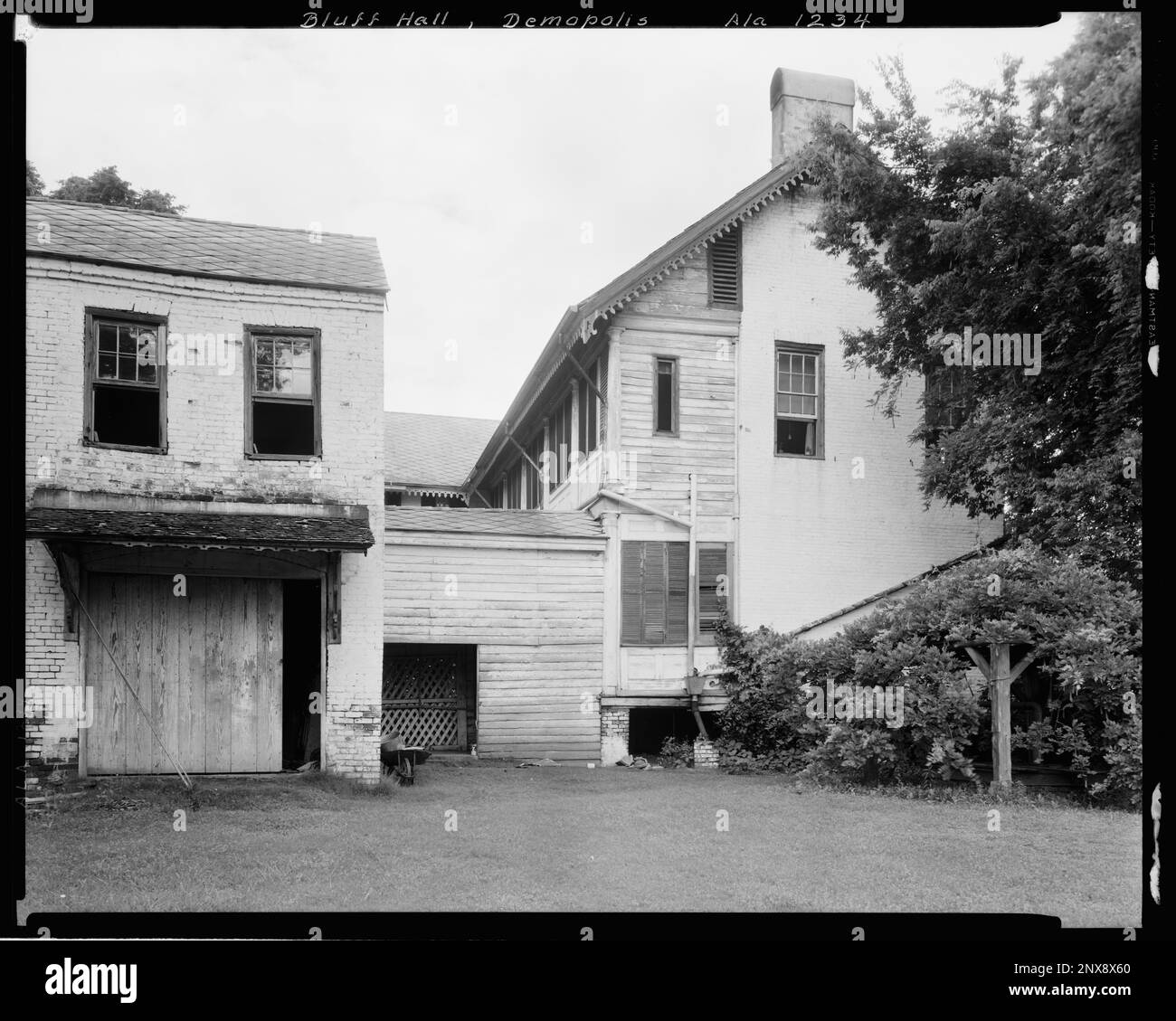 Bluff Hall, Demopolis, Marengo County, Alabama. Carnegie Survey of the Architecture of the South (Carnegie-Umfrage zur Architektur des Südens). Vereinigte Staaten, Alabama, Marengo County, Demopolis, Building Divisions, Häuser. Stockfoto